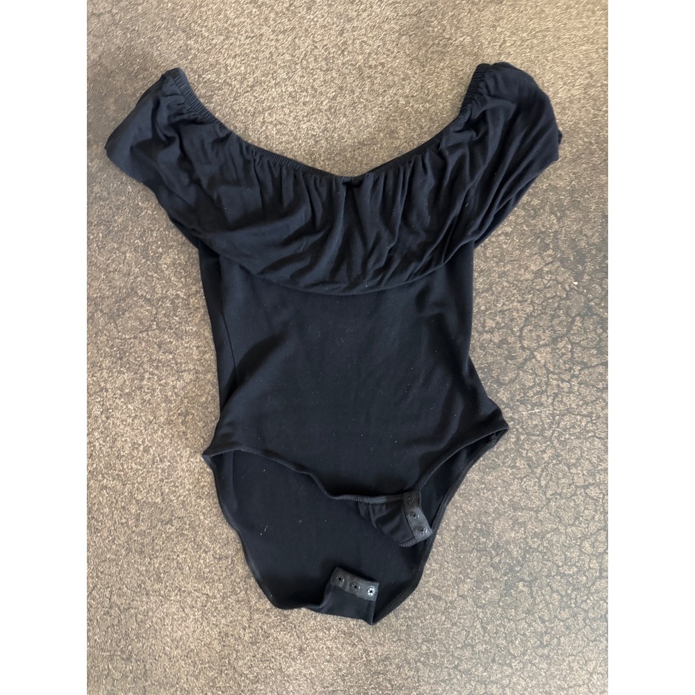 Maje Cowlneck Ruffle Top bodysuit - Picture 2 of 4